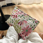 Vintage Blomst Broderet Taske