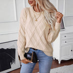 Ensfarvet Casual Sweater