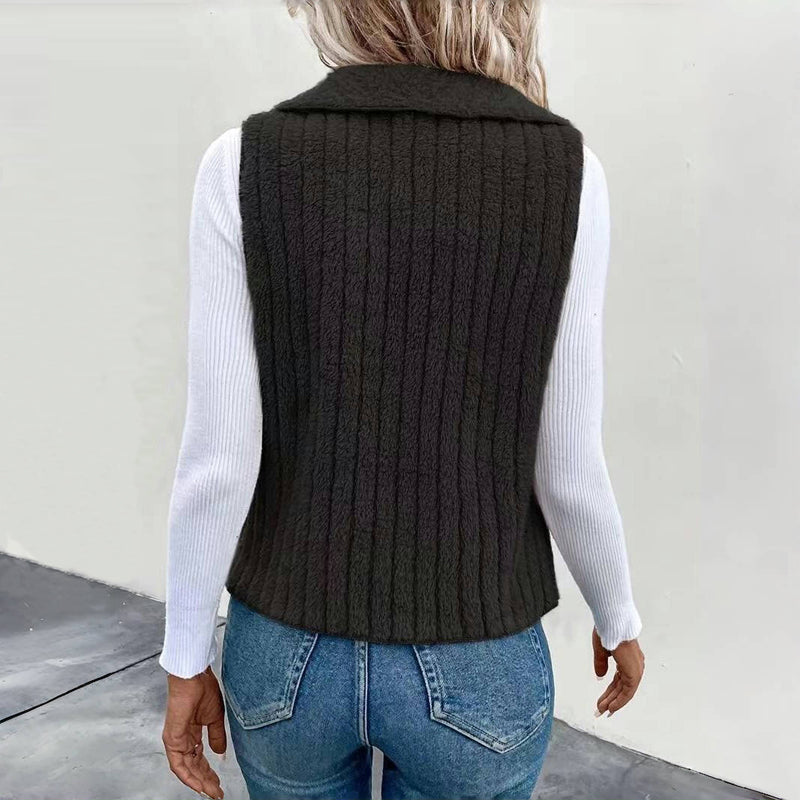 Ensfarvet Casual Cardigan