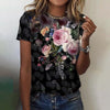 Vintage T-Shirt Med Blomsterprint