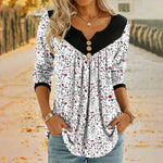 Afslappet Blomsterprint Bluse