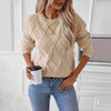 Ensfarvet Casual Sweater