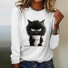 Creative T-Shirt With Cat Print