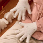 Warm plush gloves