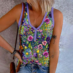 Vintage Tanktop Med Blomsterprint