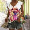 Creative Dog Print Tank Top