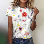 Vintage T-Shirt Med Blomsterprint