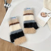 Colorful Striped Plush Gloves