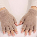 Warm plush gloves