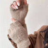 Warm plush gloves