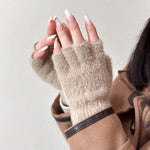 Warm plush gloves