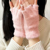 Warm plush gloves