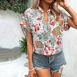 Vintage Afslappet Bluse