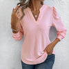 Ensfarvet Casual Bluse