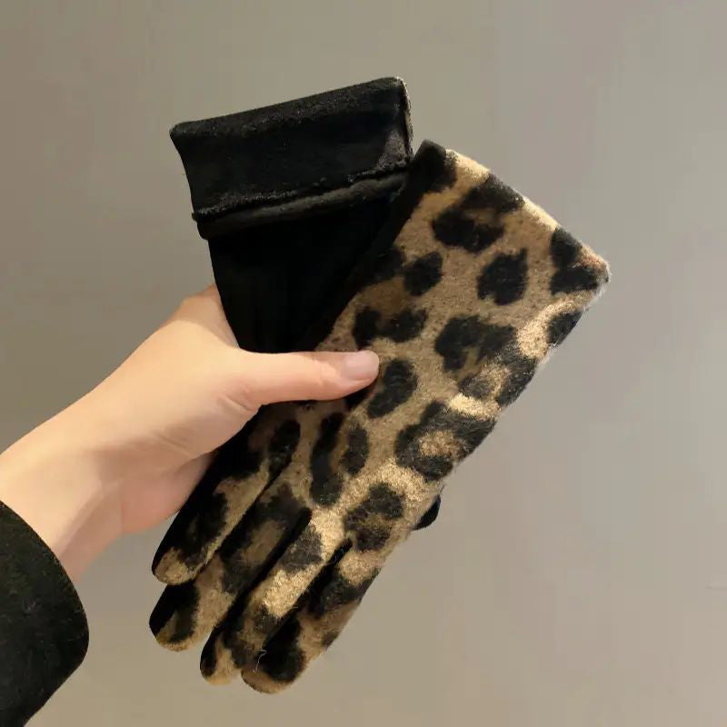 Leopardprint Varme Handsker