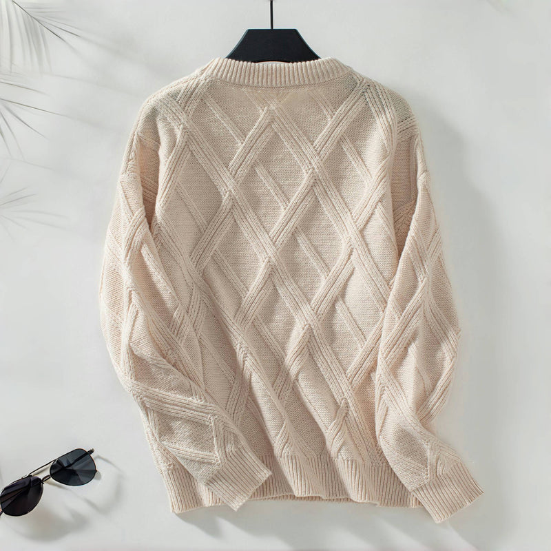 Ensfarvet Casual Sweater