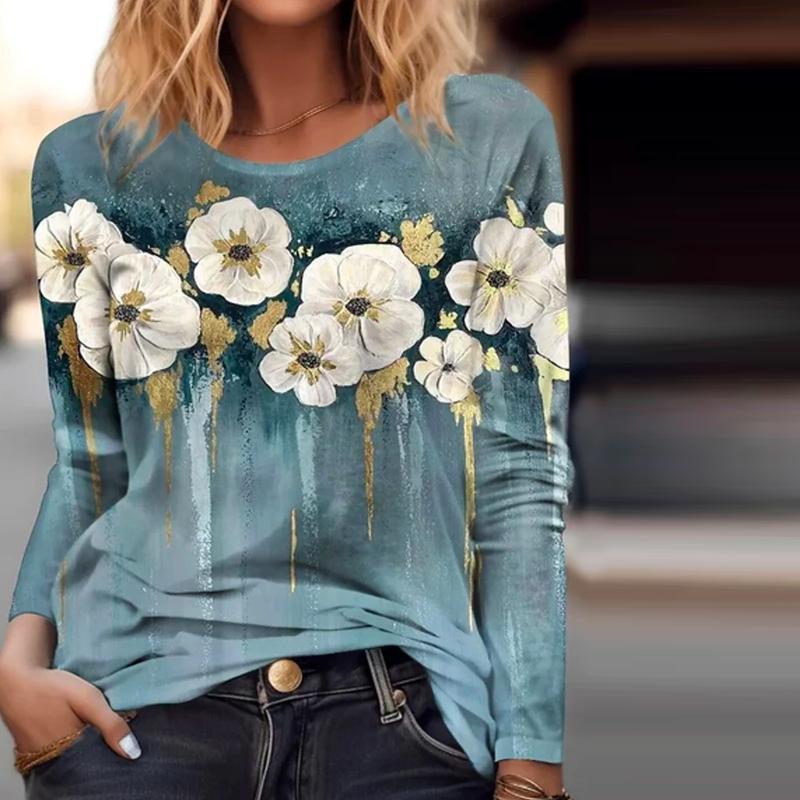 Vintage T-Shirt Med Blomsterprint