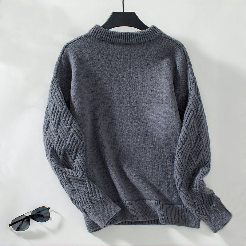 Ensfarvet Casual Sweater