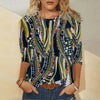 Vintage T-Shirt Med Abstrakt Tryk