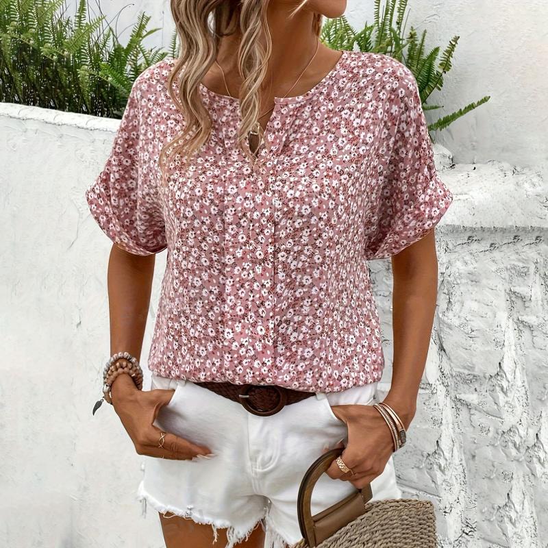 Vintage Blomstret Bluse