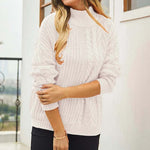 Afslappet Kabelstrikket Sweater