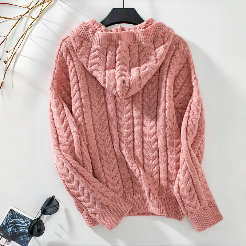 Afslappet Kabelstrikket Sweater