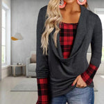 Afslappet Plaid Patchworkskjorte