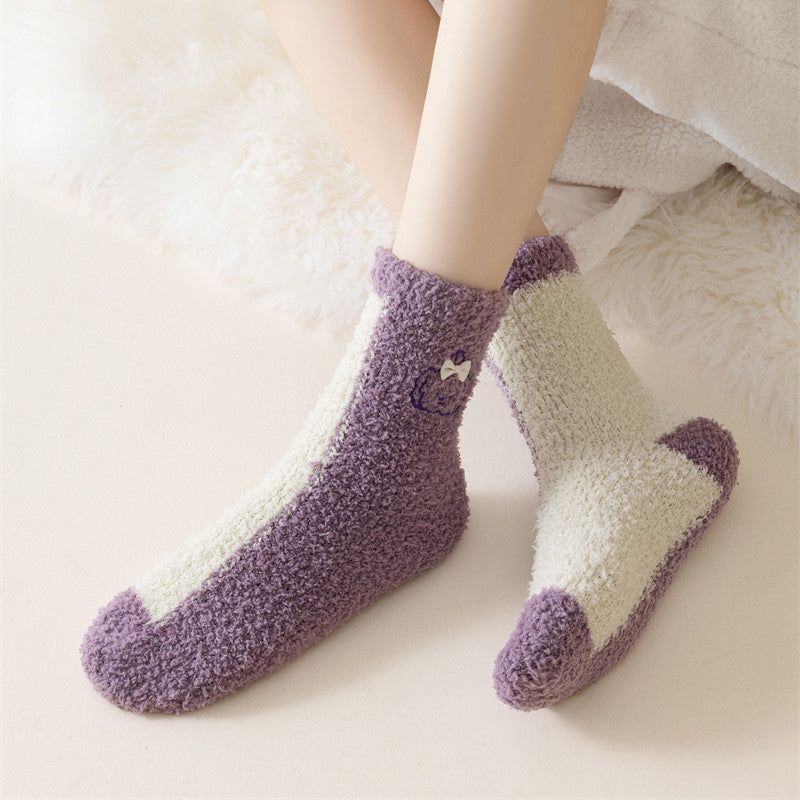 Warm plush socks