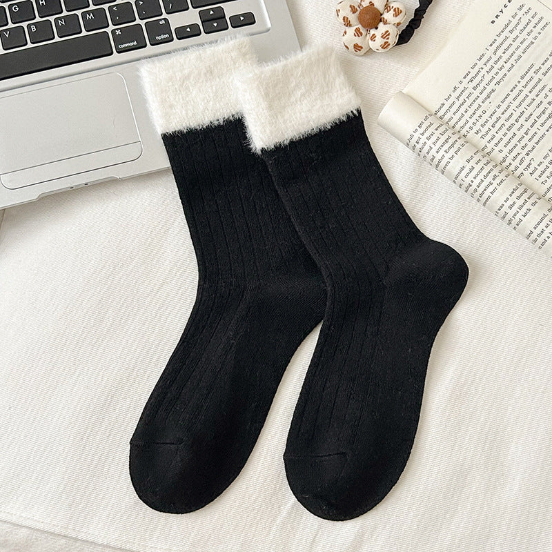 Warm plush socks