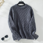 Ensfarvet Casual Sweater