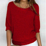 Ensfarvet Casual Sweater