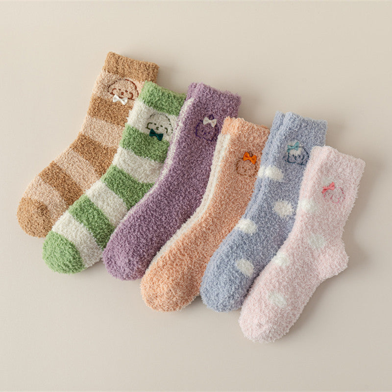 Warm plush socks