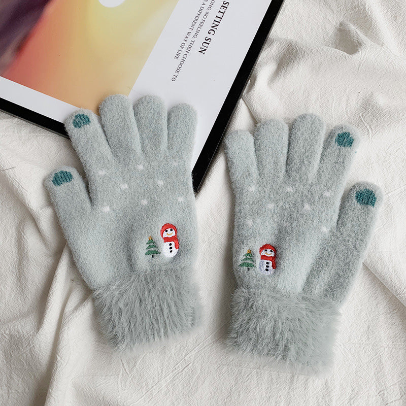 Cartoon Plush Warm Gloves