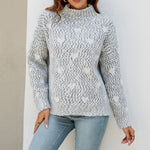 Afslappet Hjertestrikket Sweater