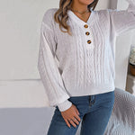 Afslappet Kabelstrikket Sweater