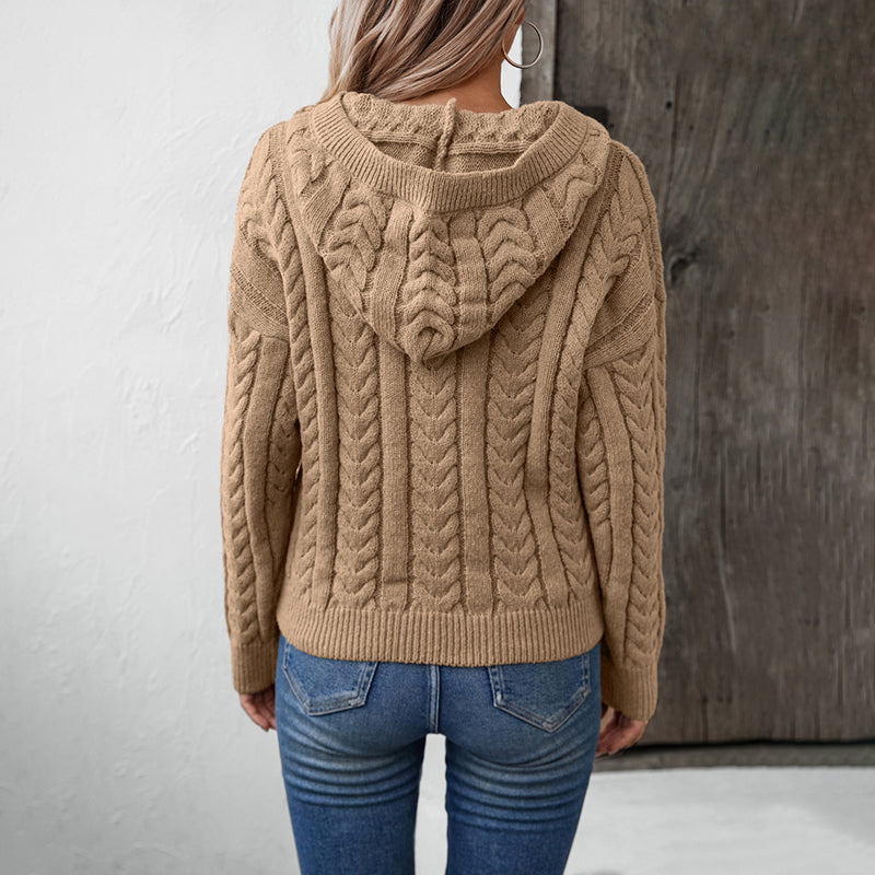 Afslappet Kabelstrikket Sweater