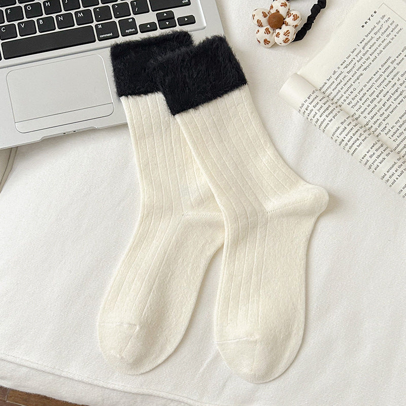Warm plush socks