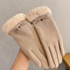 Warm plush gloves