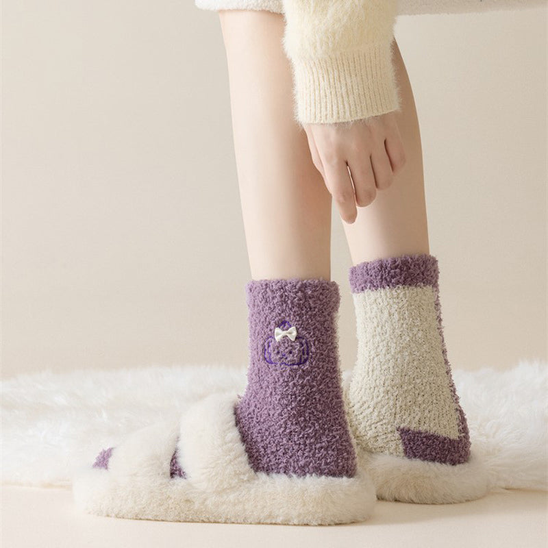 Warm plush socks