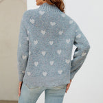 Afslappet Hjertestrikket Sweater