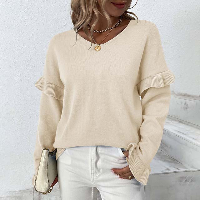 Afslappet Ensfarvet Sweater