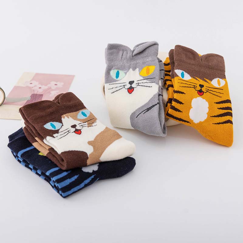 Casual Cat Pattern Socks