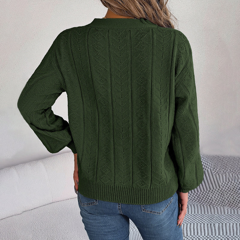 Afslappet Kabelstrikket Sweater