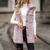 Afslappet Plys Vest Cardigan