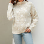 Afslappet Hjertestrikket Sweater