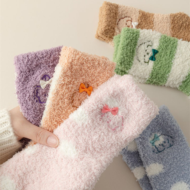 Warm plush socks