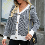 Casual Stribet Cardigan