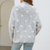 Afslappet Hjertestrikket Sweater