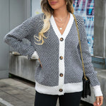 Casual Stribet Cardigan