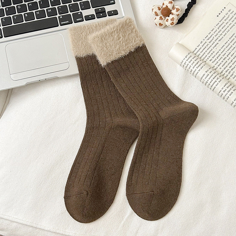 Warm plush socks